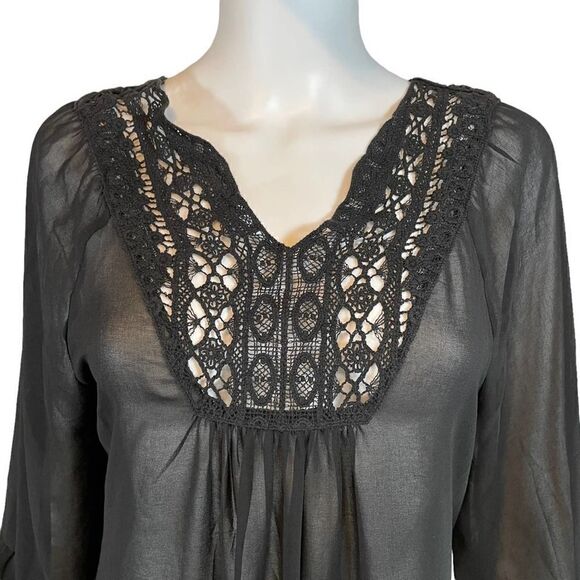 Mariarerio Sheer Ruffle Night Gown - Picture 3 of 11